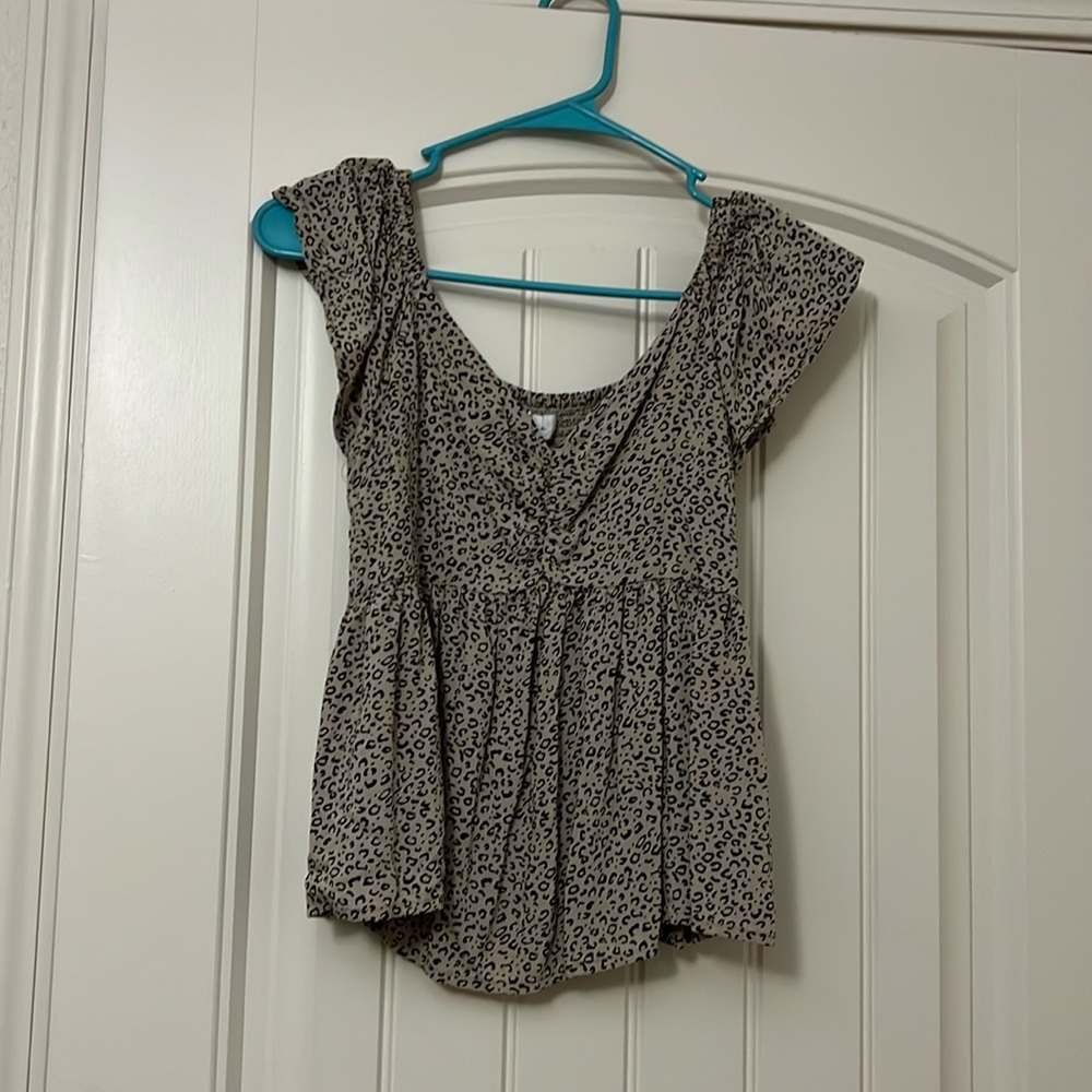 Cheetah print blouse